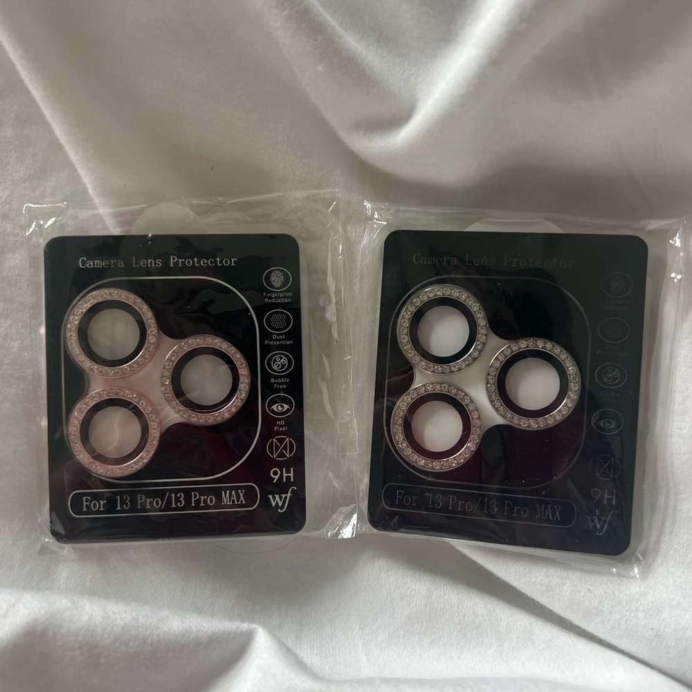 iPhone 13 Pro Max Pink & Silver Camera Bling